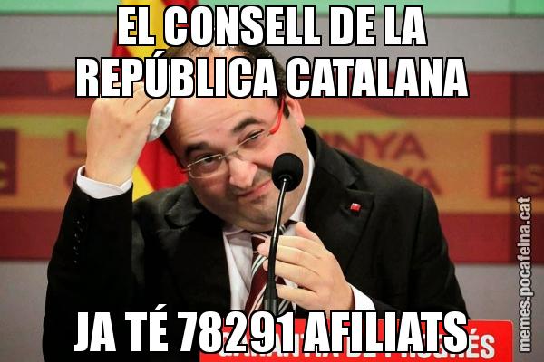 EL CONSELL DE LA REPÚBLICA CATALANA JA TÉ 78291 AFILIATS