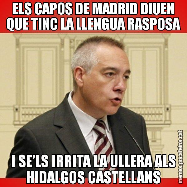 ELS CAPOS DE MADRID DIUEN QUE TINC LA LLENGUA RASPOSA I SE'LS IRRITA LA ULLERA ALS HIDALGOS CASTELLANS - Pere Navarro