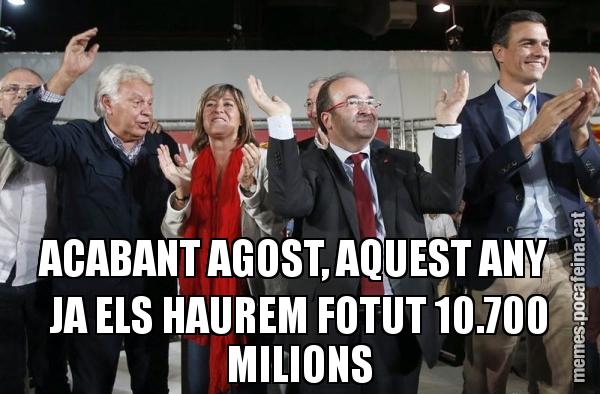 ACABANT AGOST, AQUEST ANY  JA ELS HAUREM FOTUT 10.700 MILIONS