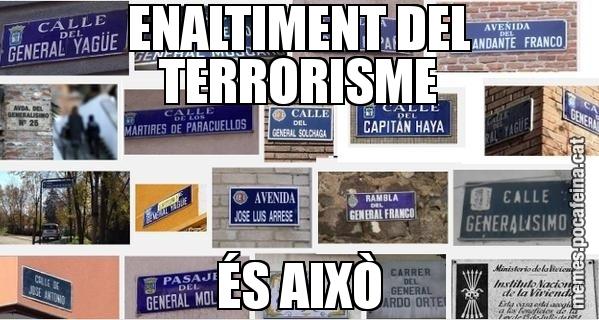 ENALTIMENT DEL TERRORISME ÉS AIXÒ