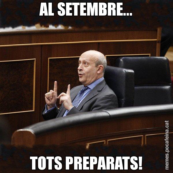 AL SETEMBRE... TOTS PREPARATS! - Ministre Wert