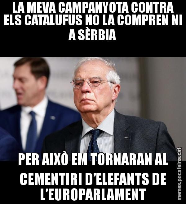 LA MEVA CAMPANYOTA CONTRA ELS CATALUFUS NO LA COMPREN NI A SÈRBIA PER AIXÒ EM TORNARAN AL CEMENTIRI D’ELEFANTS DE L’EUROPARLAMENT