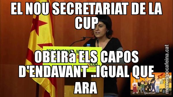EL NOU SECRETARIAT DE LA CUP OBEIRà ELS CAPOS D'ENDAVANT ..IGUAL QUE ARA