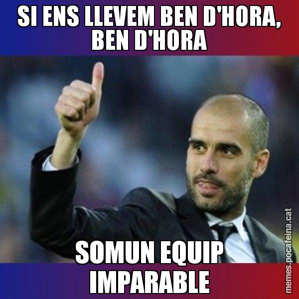 SI ENS LLEVEM BEN D'HORA, BEN D'HORA SOMUN EQUIP IMPARABLE - Pep Guardiola