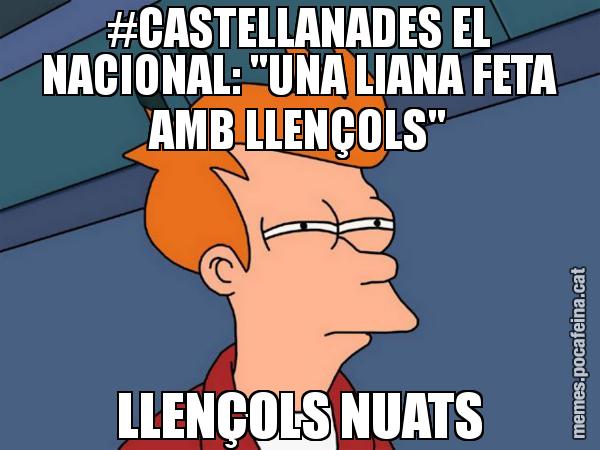 #CASTELLANADES EL NACIONAL: "UNA LIANA FETA AMB LLENÇOLS" LLENÇOLS NUATS - Futurama Fry