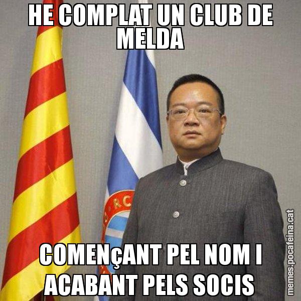 HE COMPLAT UN CLUB DE MELDA COMENçANT PEL NOM I ACABANT PELS SOCIS - Chen Yansheng