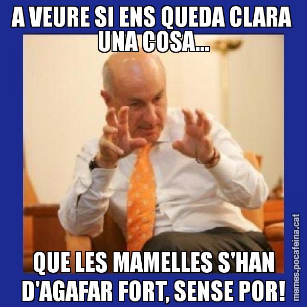 A VEURE SI ENS QUEDA CLARA UNA COSA... QUE LES MAMELLES S'HAN D'AGAFAR FORT, SENSE POR! - Duran i Lleida