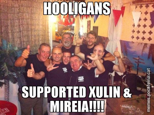 HOOLIGANS SUPPORTED XULIN & MIREIA!!!!