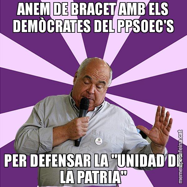 ANEM DE BRACET AMB ELS DEMÒCRATES DEL PPSOEC'S PER DEFENSAR LA "UNIDAD DE LA PATRIA" - Lluís Rabell - 27S