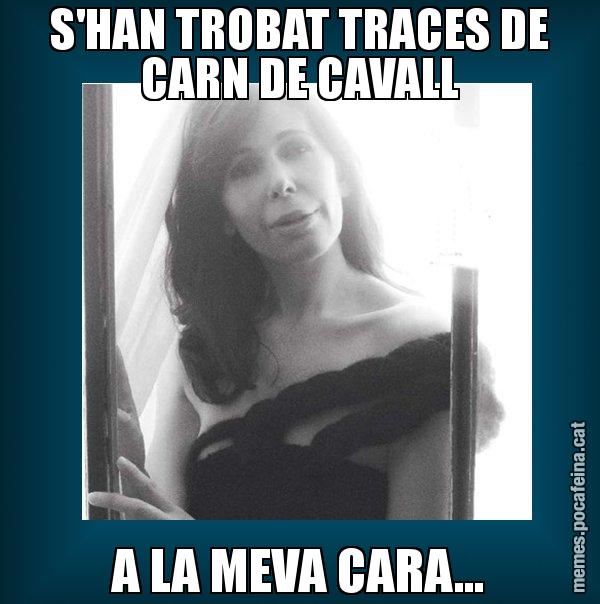 S'HAN TROBAT TRACES DE CARN DE CAVALL A LA MEVA CARA... - Alícia Sánchez Mairena