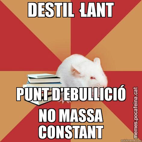 DESTIL·LANT PUNT D'EBULLICIÓ NO MASSA CONSTANT