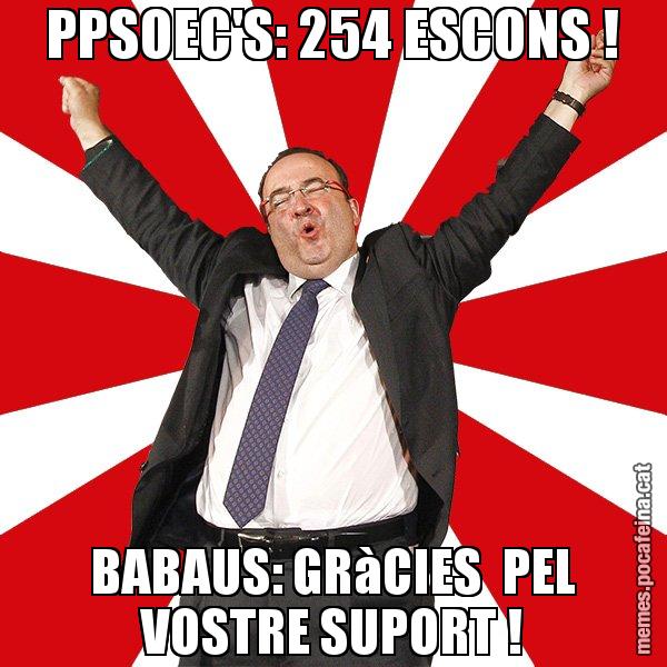 PPSOEC'S: 254 ESCONS ! BABAUS: GRàCIES  PEL VOSTRE SUPORT ! - Miquel Iceta - 27S