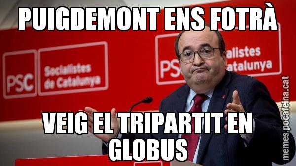 PUIGDEMONT ENS FOTRÀ VEIG EL TRIPARTIT EN GLOBUS