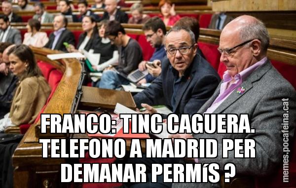 FRANCO: TINC CAGUERA. TELEFONO A MADRID PER DEMANAR PERMíS ?