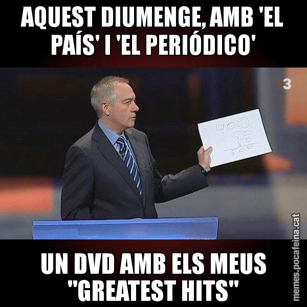 AQUEST DIUMENGE, AMB 'EL PAÍS' I 'EL PERIÓDICO' UN DVD AMB ELS MEUS "GREATEST HITS" - Navarro Paper