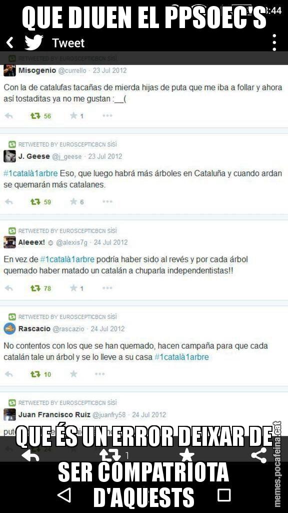 QUE DIUEN EL PPSOEC'S QUE ÉS UN ERROR DEIXAR DE SER COMPATRIOTA D'AQUESTS