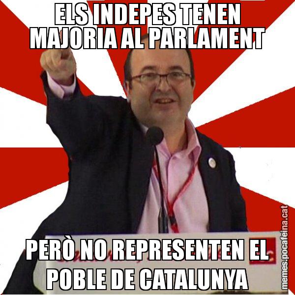 ELS INDEPES TENEN MAJORIA AL PARLAMENT PERÒ NO REPRESENTEN EL POBLE DE CATALUNYA - Miquel Iceta
