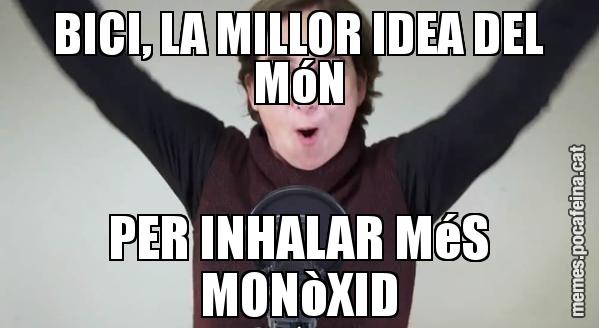 BICI, LA MILLOR IDEA DEL MóN PER INHALAR MéS MONòXID
