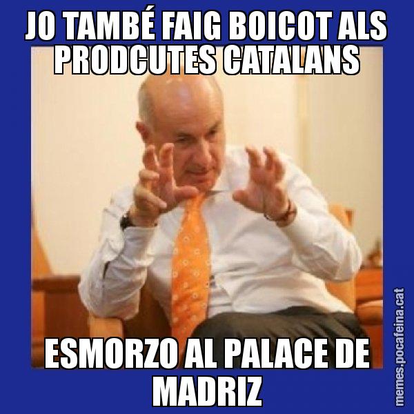 JO TAMBÉ FAIG BOICOT ALS PRODCUTES CATALANS ESMORZO AL PALACE DE MADRIZ - Duran i Lleida