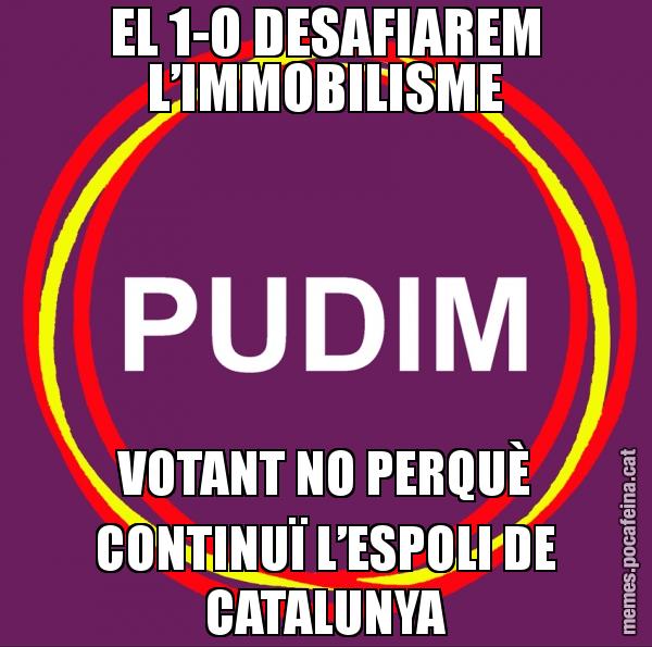 EL 1-O DESAFIAREM L’IMMOBILISME VOTANT NO PERQUÈ CONTINUÏ L’ESPOLI DE CATALUNYA