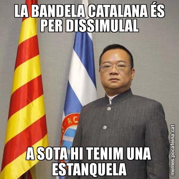 LA BANDELA CATALANA ÉS PER DISSIMULAL A SOTA HI TENIM UNA ESTANQUELA - Chen Yansheng