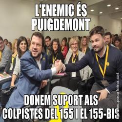 L'ENEMIC ÉS PUIGDEMONT DONEM SUPORT ALS COLPISTES DEL 155 I EL 155-BIS
