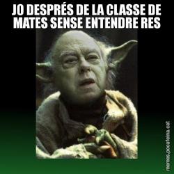 JO DESPRÉS DE LA CLASSE DE MATES SENSE ENTENDRE RES
