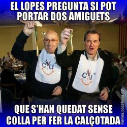 EL LOPES PREGUNTA SI POT PORTAR DOS AMIGUETS QUE S'HAN QUEDAT SENSE COLLA PER FER LA CALÇOTADA