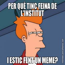 PER QUÈ TINC FEINA DE L'INSTITUT I ESTIC FENT UN MEME?