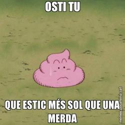 OSTI TU QUE ESTIC MÉS SOL QUE UNA MERDA