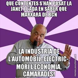 QUE CONTENTES S’HAN POSAT LA JANET I L’ADA EN SABER QUE MARXARÀ DE BCN LA INDÚSTRIA DE L’AUTOMÒBIL -ELÈCTRIC-. MORI L’ECONOMIA, CAMARADES!