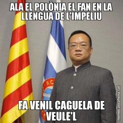 ALA EL POLÒNIA EL FAN EN LA LLENGUA DE L'IMPELIU FA VENIL CAGUELA DE VEULE'L