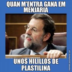 QUAN M'ENTRA GANA EM MENJARIA UNOS HILILLOS DE PLASTILINA