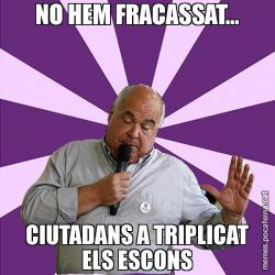 NO HEM FRACASSAT... CIUTADANS A TRIPLICAT ELS ESCONS