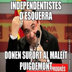 INDEPENDENTISTES D'ESQUERRA DONEN SUPORT AL MALEÏT PUIGDEMONT