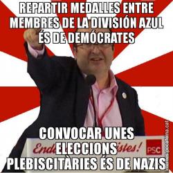 REPARTIR MEDALLES ENTRE MEMBRES DE LA DIVISIÓN AZUL ÉS DE DEMÓCRATES CONVOCAR UNES ELECCIONS PLEBISCITÀRIES ÉS DE NAZIS