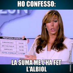 HO CONFESSO: LA SUMA ME L'HA FET L'ALBIOL