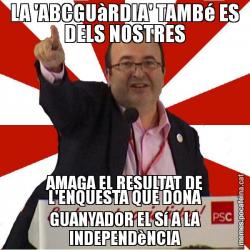 LA 'ABCGUàRDIA' TAMBé ES DELS NOSTRES AMAGA EL RESULTAT DE L'ENQUESTA QUE DONA GUANYADOR EL Sí A LA INDEPENDèNCIA