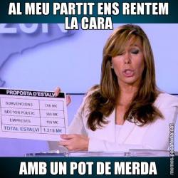AL MEU PARTIT ENS RENTEM LA CARA AMB UN POT DE MERDA