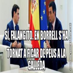 SÍ, FALANGITO. EN BORRELL S'HA TORNAT A FICAR DE PEUS A LA GALLEDA
