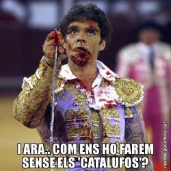 I ARA.. COM ENS HO FAREM SENSE ELS 'CATALUFOS'?