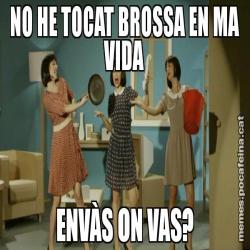 NO HE TOCAT BROSSA EN MA VIDA ENVÀS ON VAS?