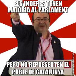 ELS INDEPES TENEN MAJORIA AL PARLAMENT PERÒ NO REPRESENTEN EL POBLE DE CATALUNYA