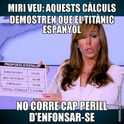 MIRI VEU: AQUESTS CÀLCULS DEMOSTREN QUE EL TITÀNIC ESPANYOL NO CORRE CAP PERILL D'ENFONSAR-SE
