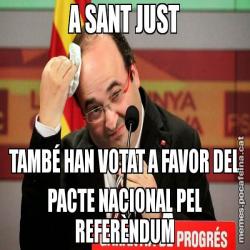 A SANT JUST TAMBÉ HAN VOTAT A FAVOR DEL PACTE NACIONAL PEL REFERÈNDUM