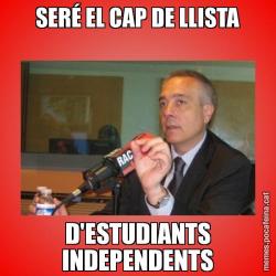 SERÉ EL CAP DE LLISTA D'ESTUDIANTS INDEPENDENTS