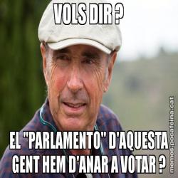 VOLS DIR ? EL "PARLAMENTO" D'AQUESTA GENT HEM D'ANAR A VOTAR ?