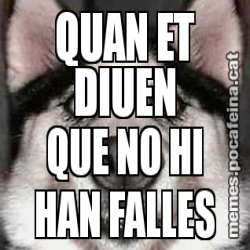 QUAN ET DIUEN QUE NO HI HAN FALLES