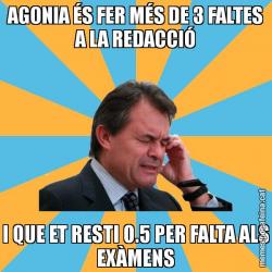 AGONIA ÉS FER MÉS DE 3 FALTES A LA REDACCIÓ I QUE ET RESTI 0.5 PER FALTA ALS EXÀMENS