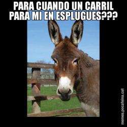 PARA CUANDO UN CARRIL PARA MI EN ESPLUGUES???
